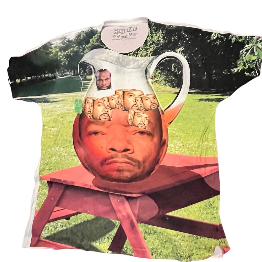 Rage On soft graphic T-shirt Ice-T, Mr. T, Ice cube